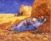 Vincent Van Gogh Noon : Rest from Work oil painting artist